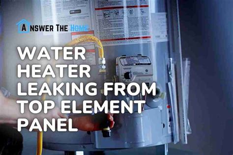 8 Reasons For Water Heater Leaking From Top Element Panel:。